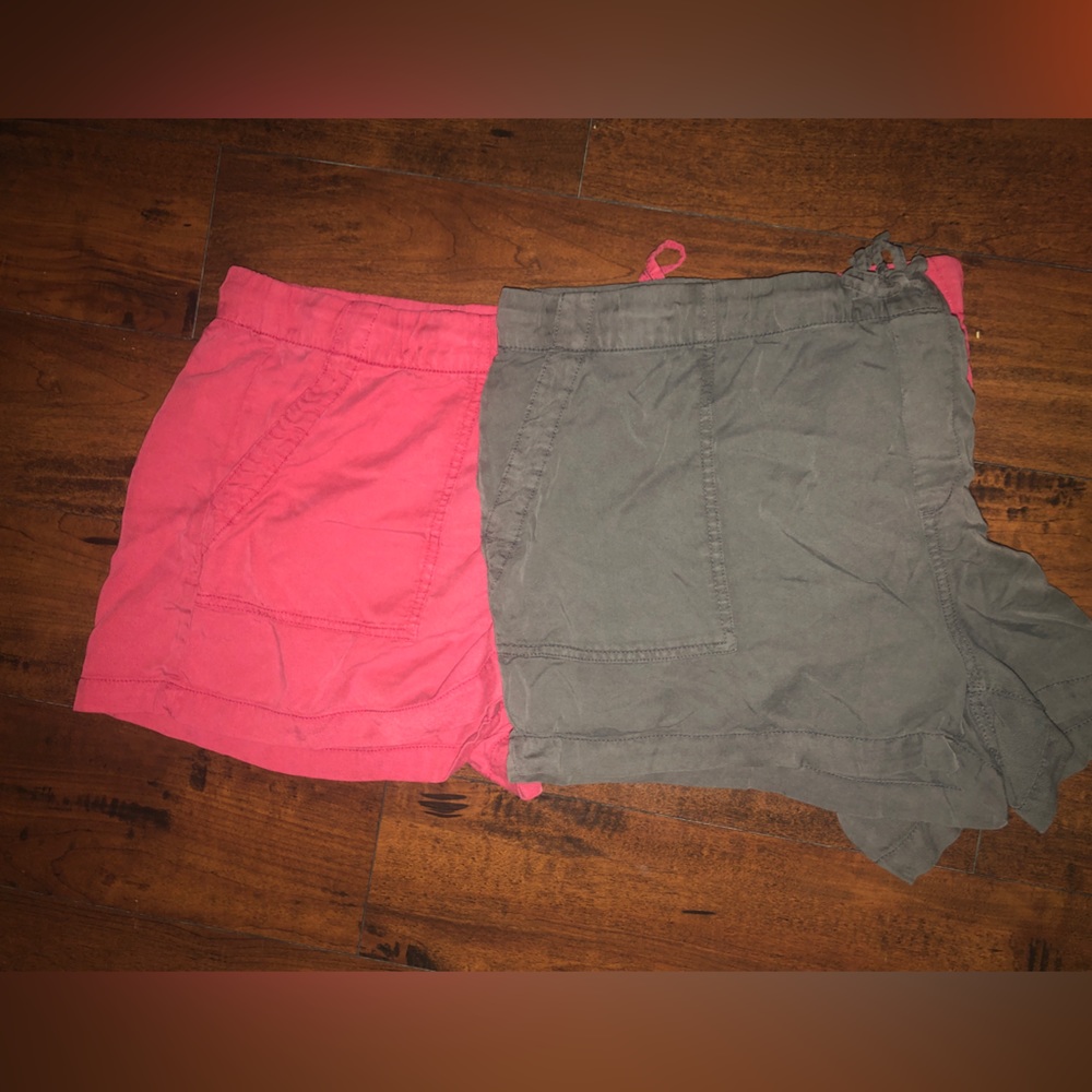 Loose fitted, cargo style, high waisted shorts.